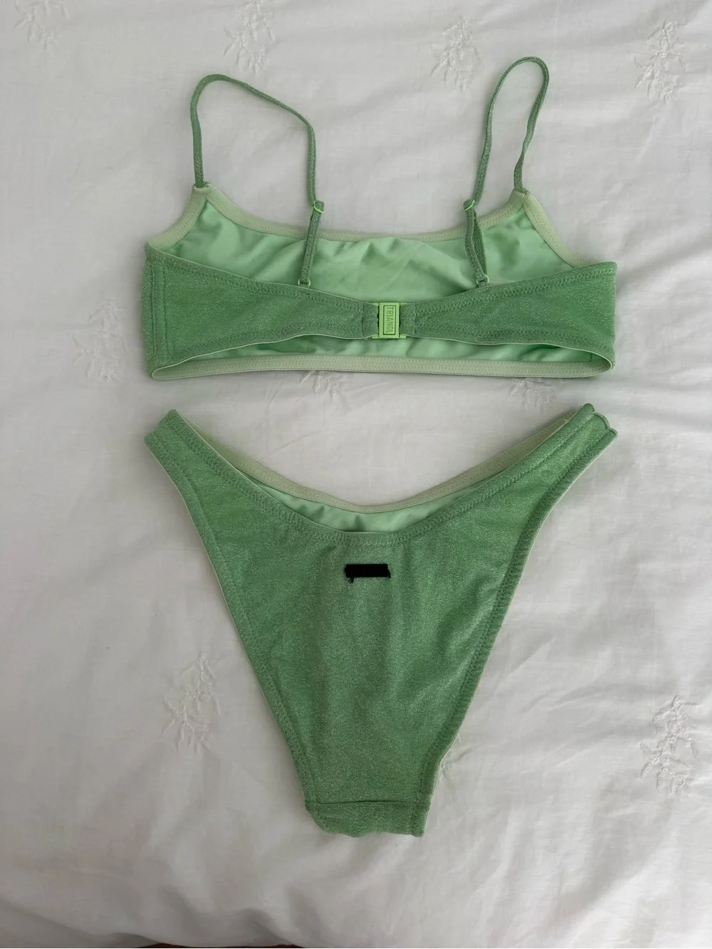 triangl swimwear Mint Green Sparkle Scoop Bikini Set